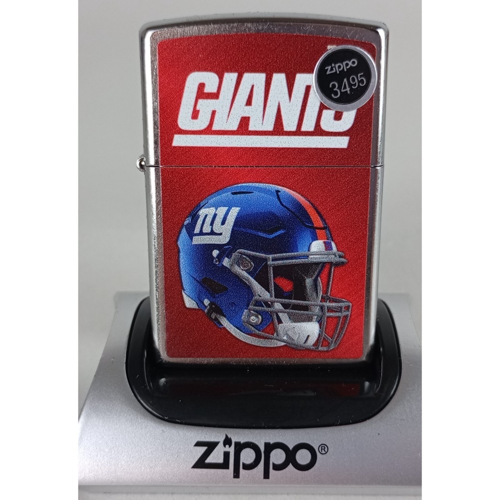 Brand New in Box Genuine Zippo NFL Lighter New York Giants Football Helmet